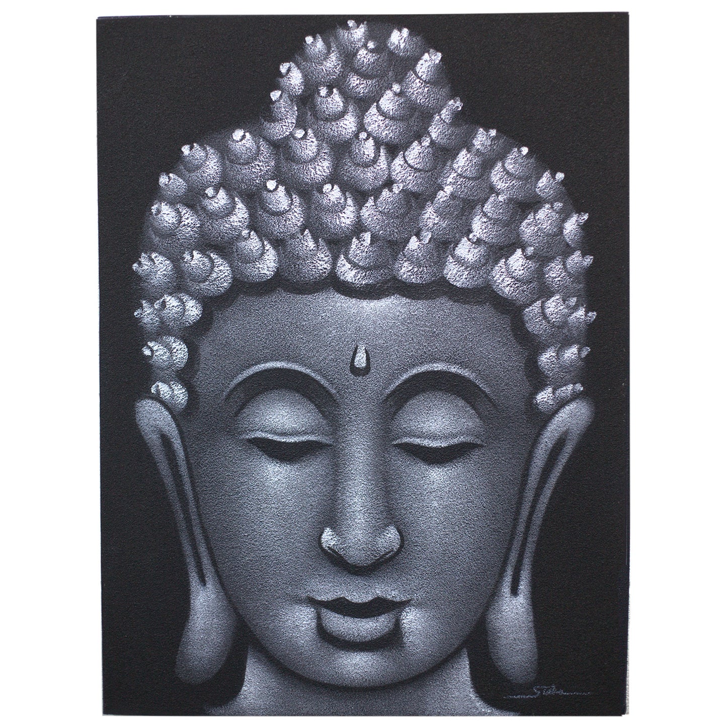 Image de Bouddha - Fini en Gris et Arena