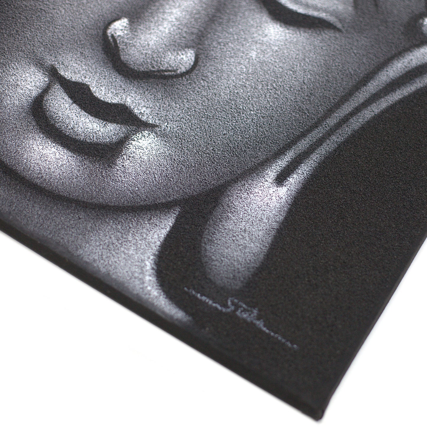 Buddha Picture - Finished in Gris and Arena