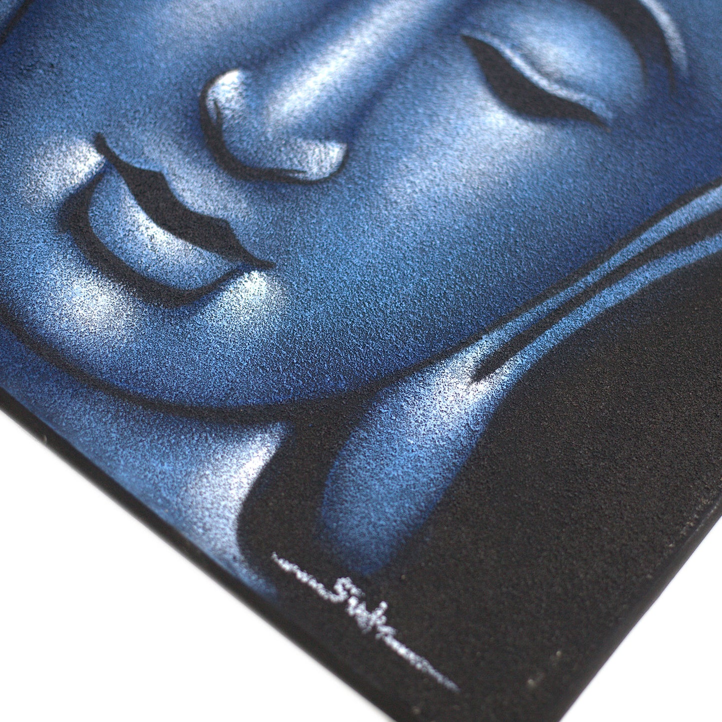 Image de Bouddha - Fini en arène et bleu