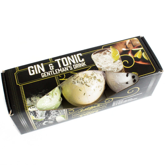 Coffret de 3 bombes de bain gin &amp; tonic