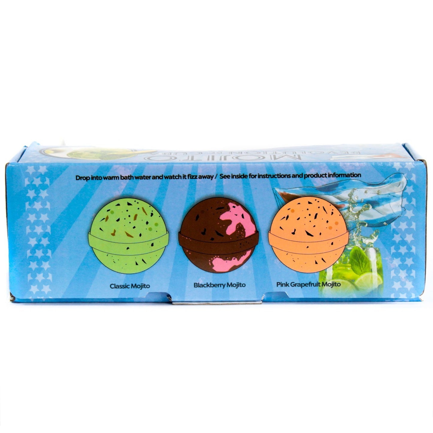 Set of 3 mojito bath bombs