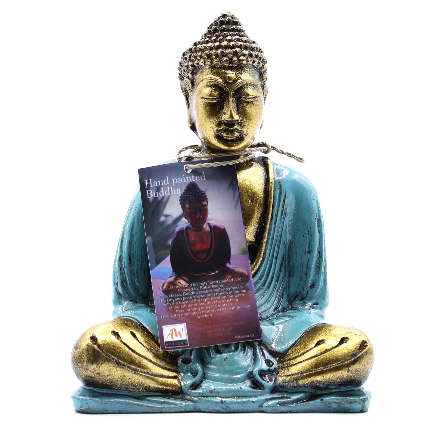 Buddha Green Blue and Gold - Med