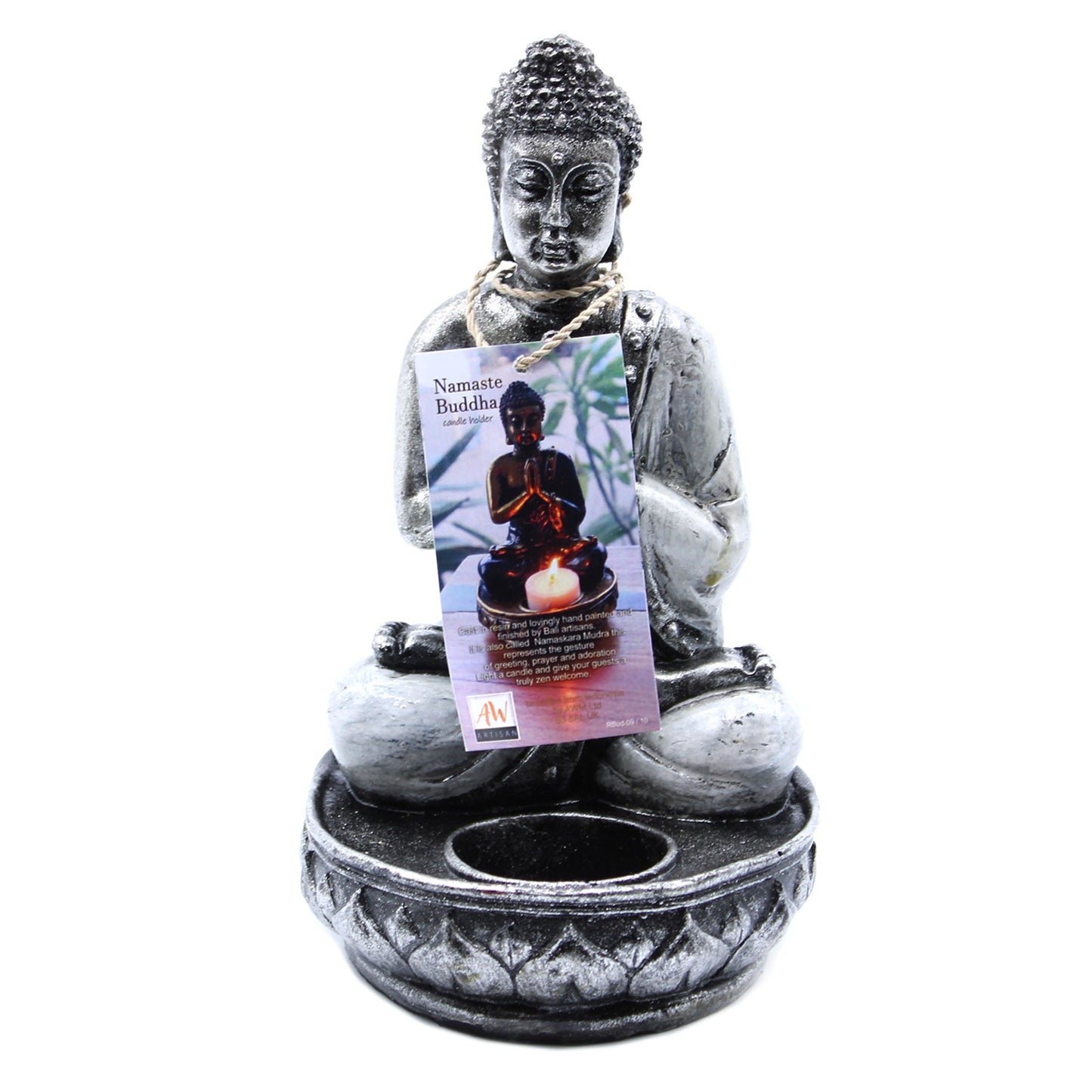 Buddha Candle Holder - White - Med