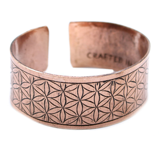 Tibetan Copper Bracelet - Flor de la Vida