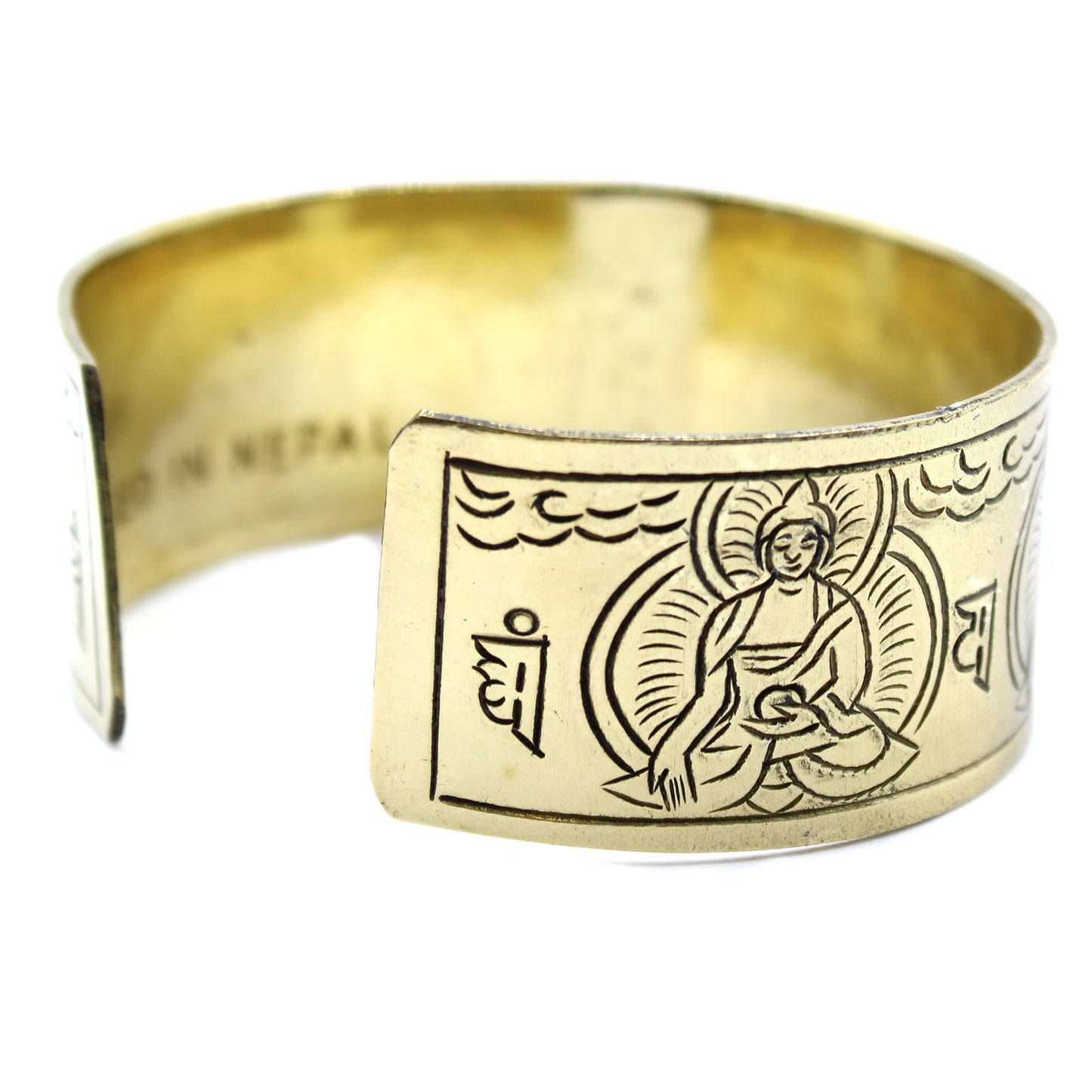 Tibetan Brass Bracelet - Five Buddhas