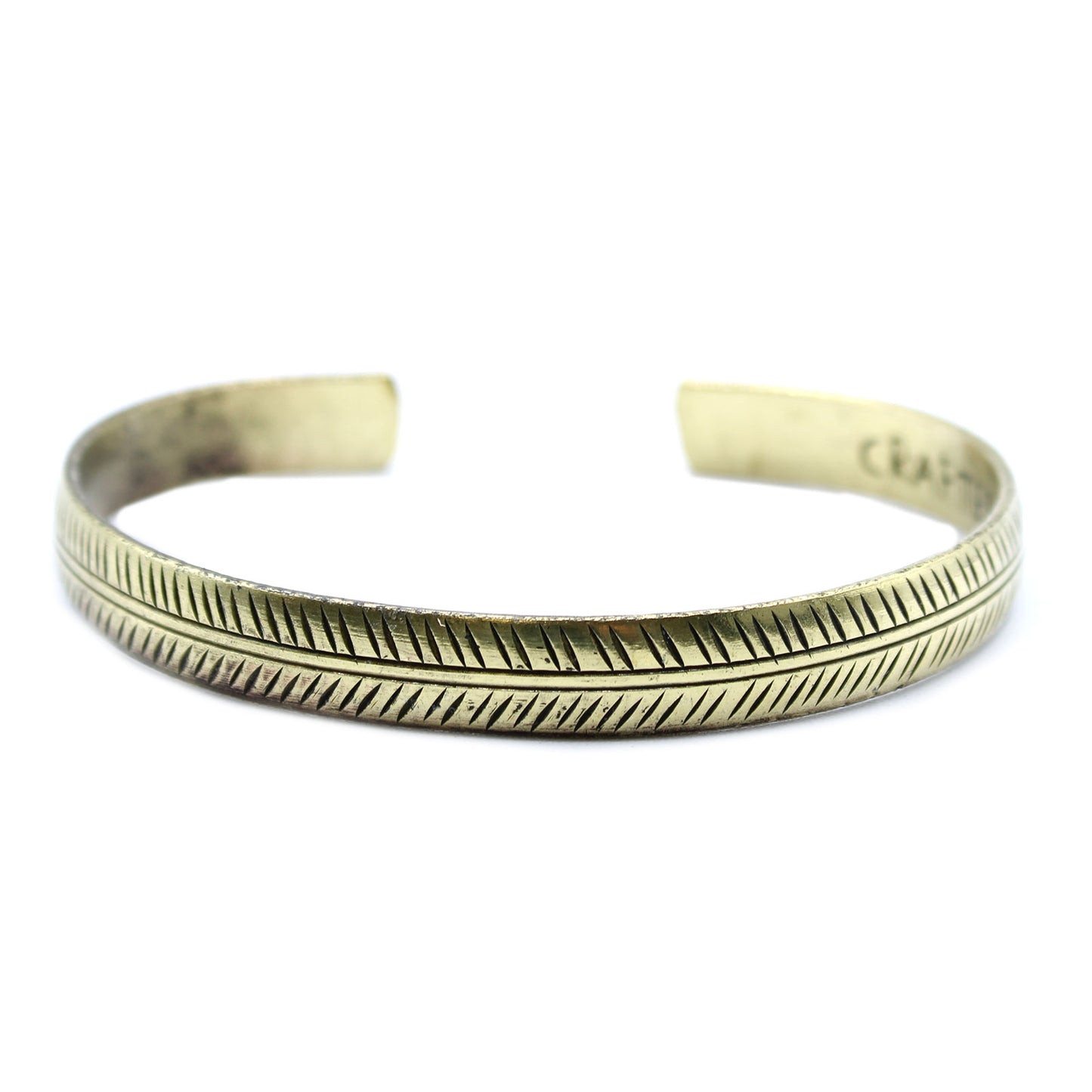 Bracelet Tibétain en Laiton - Mince Tribal Hoja