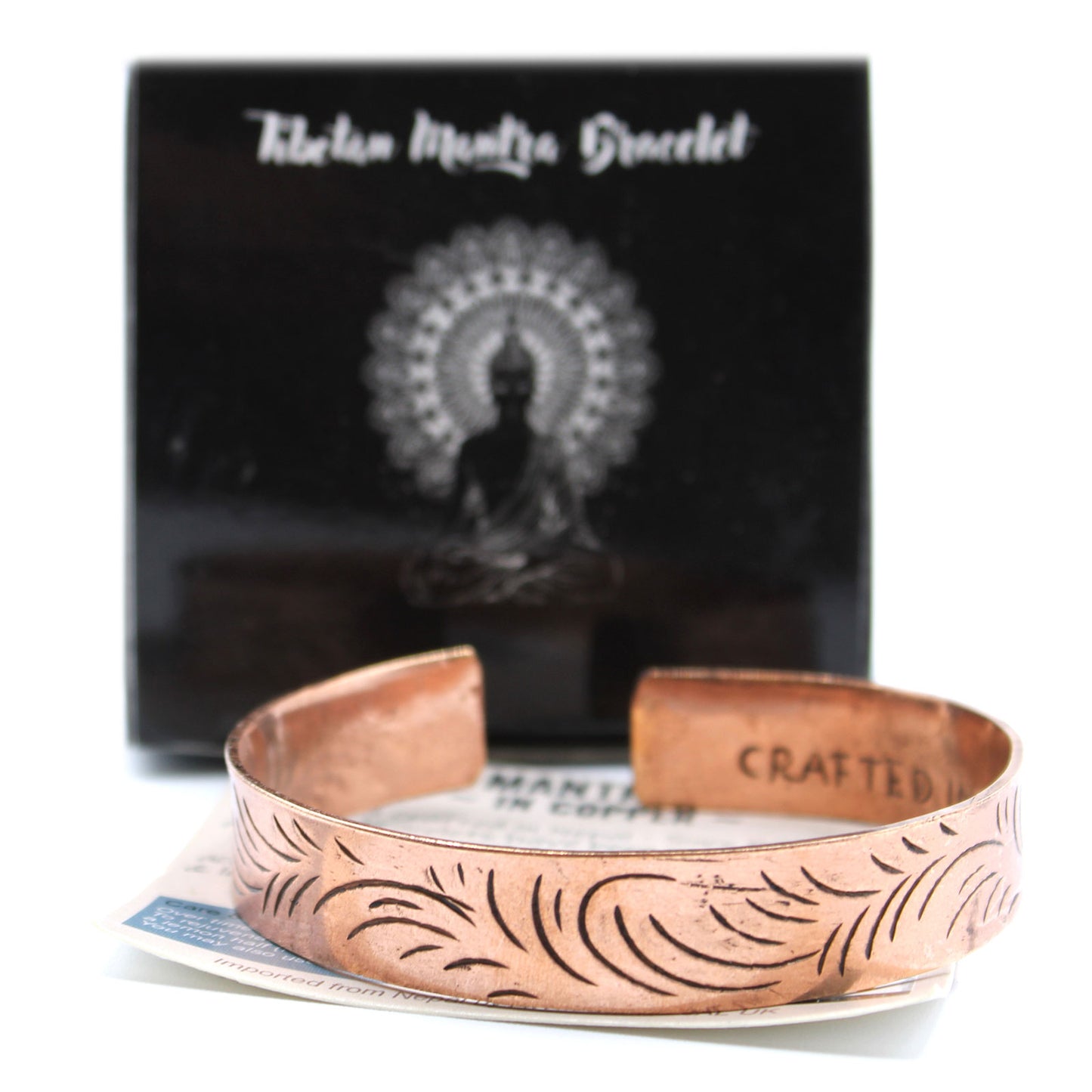 Tibetan Copper Bracelet - Remolinos Tribales Anchos