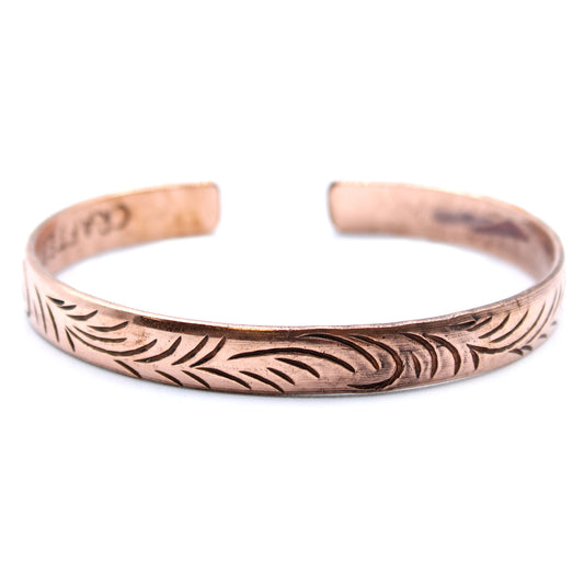 Tibetan Copper Bracelet - Slender Tribale Remolinos