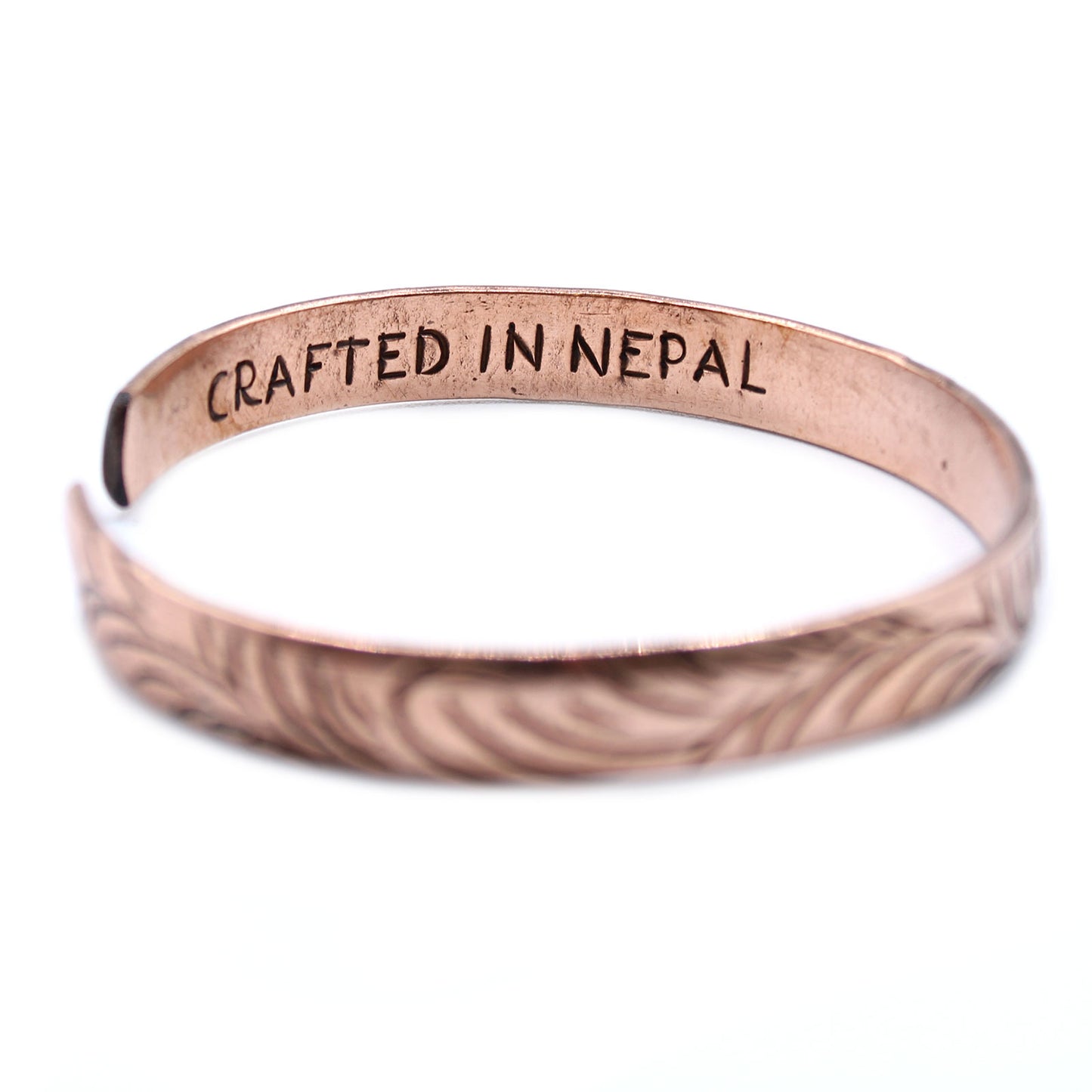 Tibetan Copper Bracelet - Slender Tribale Remolinos