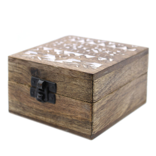 White Wooden Box - 4x4 Pastillero Slavic Design