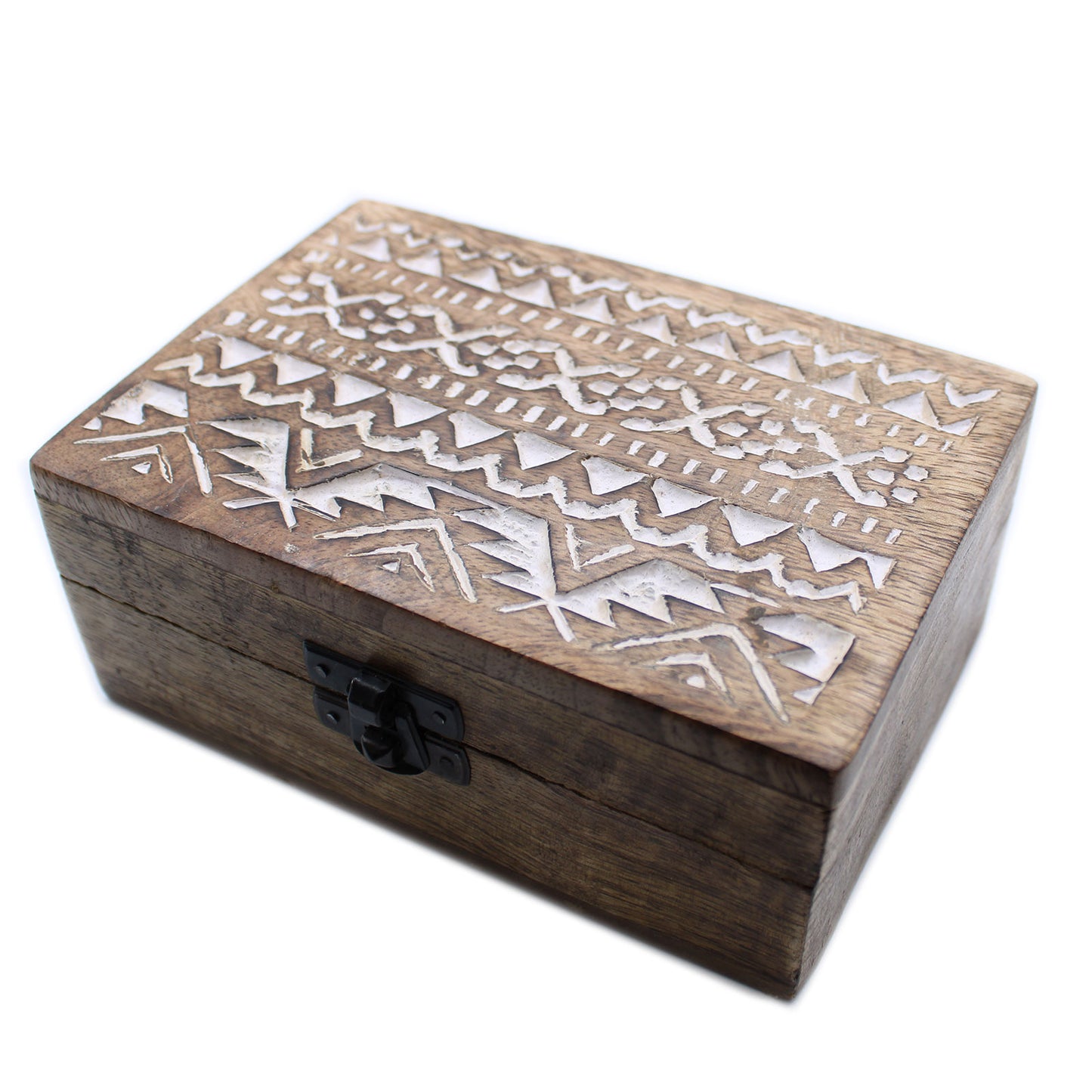 Caja de Madera Blanca - 6x4 Pastillero Diseño Eslavo