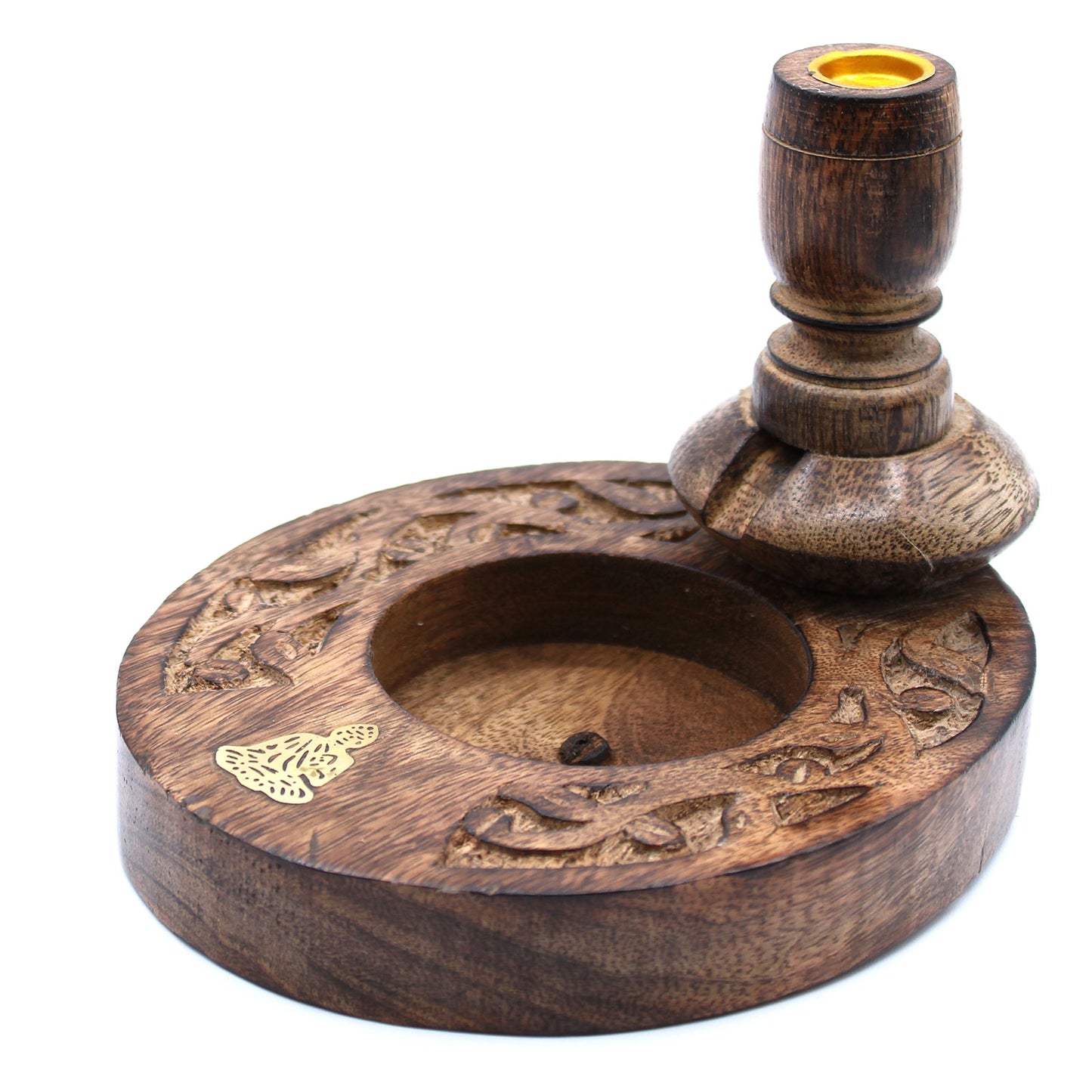 Sm Burner Inverso Mango Wood - Brass Buddha