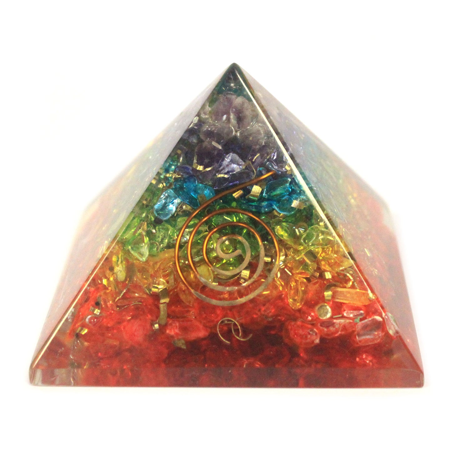 Pyramide d'orgonite Lrg 70 mm - Chakra Gems