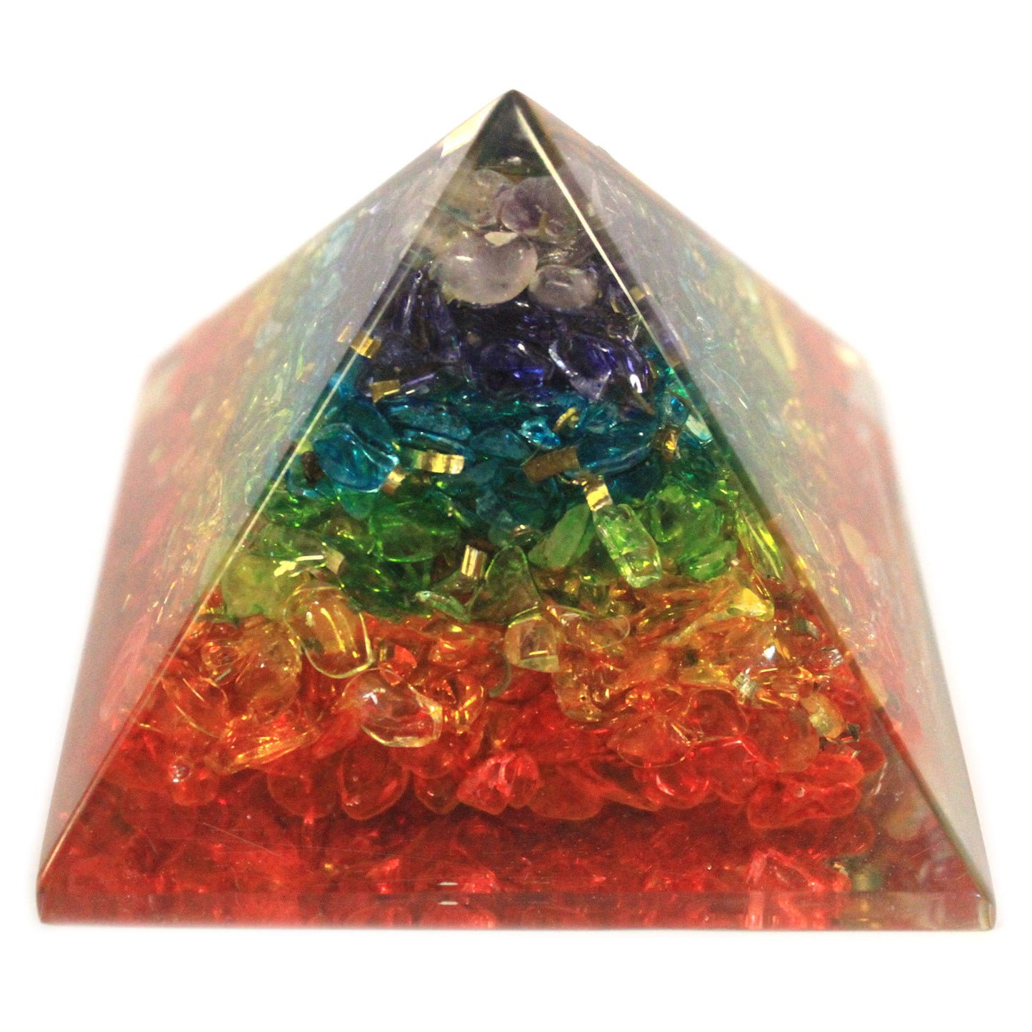 Pyramide d'orgonite Lrg 70 mm - Chakra Gems