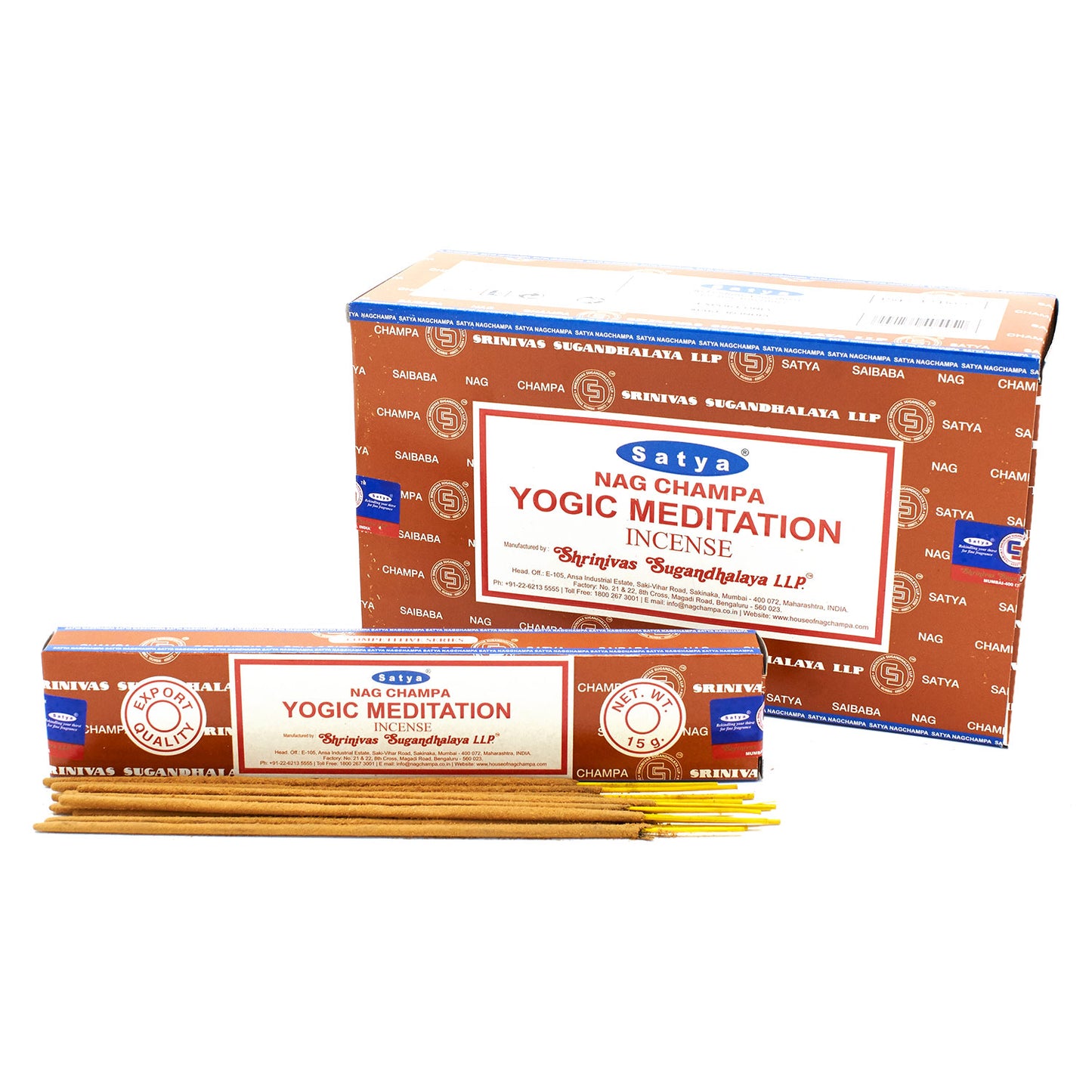 Bâtons d'encens Satya 15g - Méditation Yogique