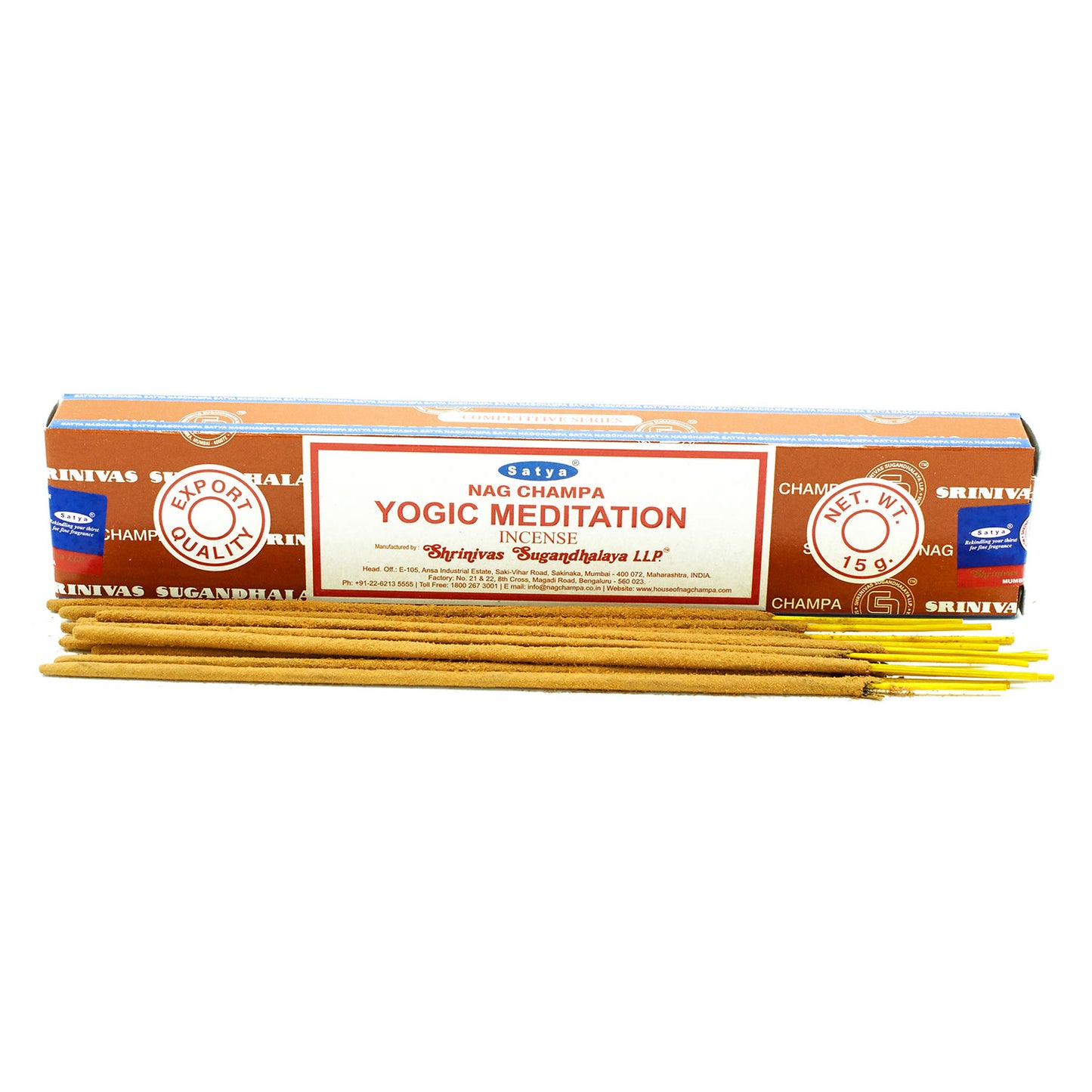 Bâtons d'encens Satya 15g - Méditation Yogique