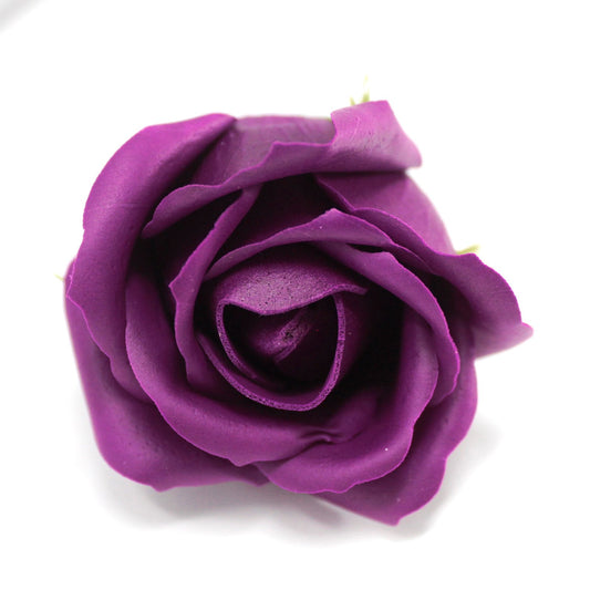 Fleur artisanale déco moyenne - violet foncé