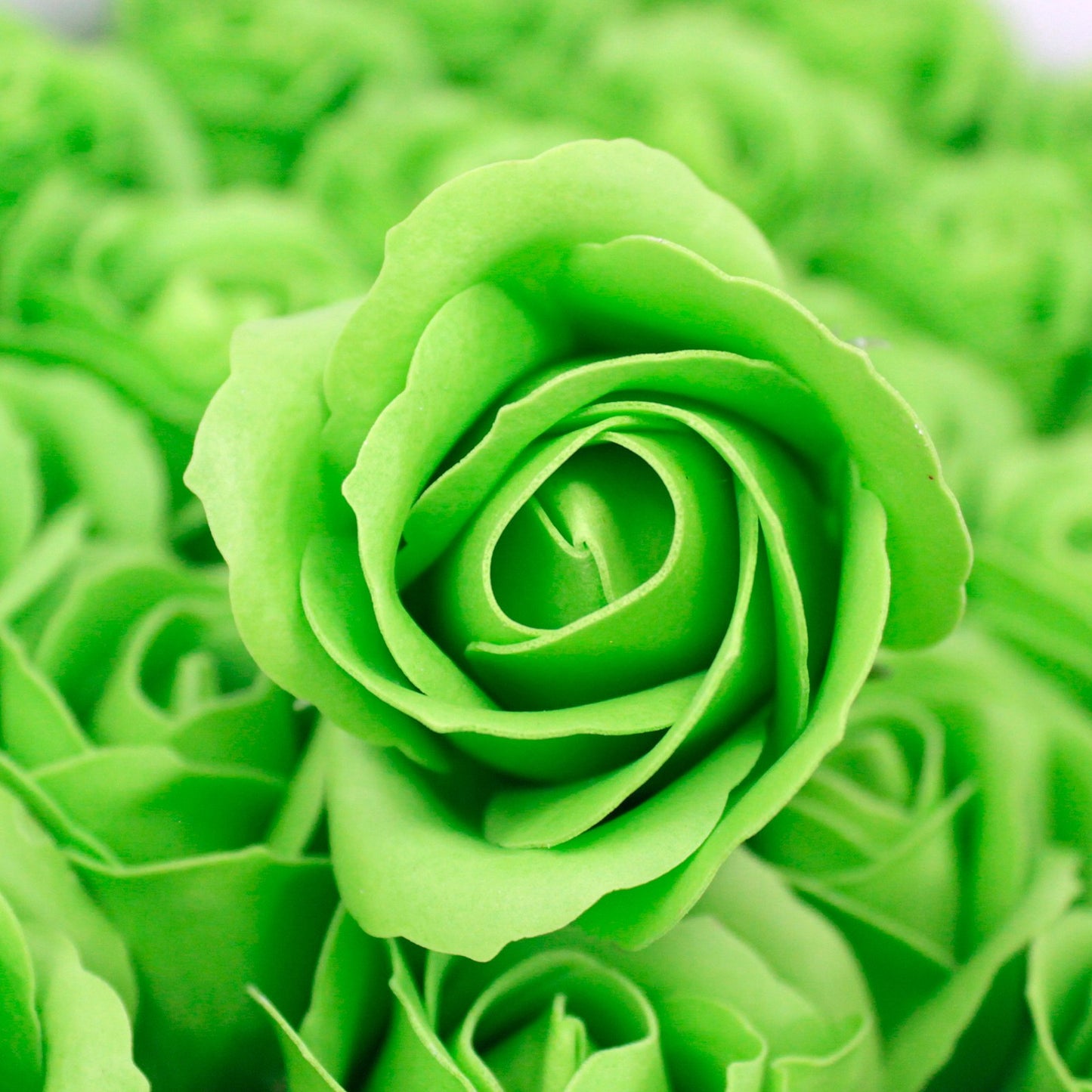 Fleur artisanale déco moyenne - vert