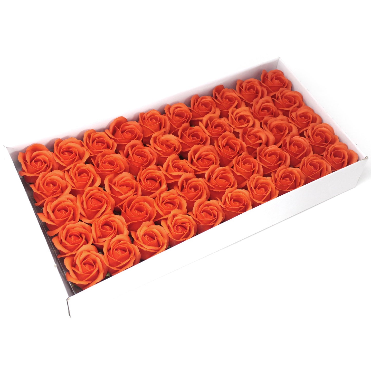 Medium deco handicraft flower - dark orange