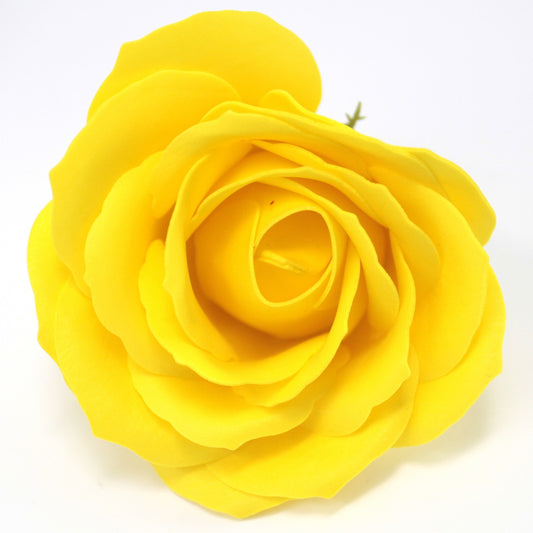 Large deco handmade flower - yellow