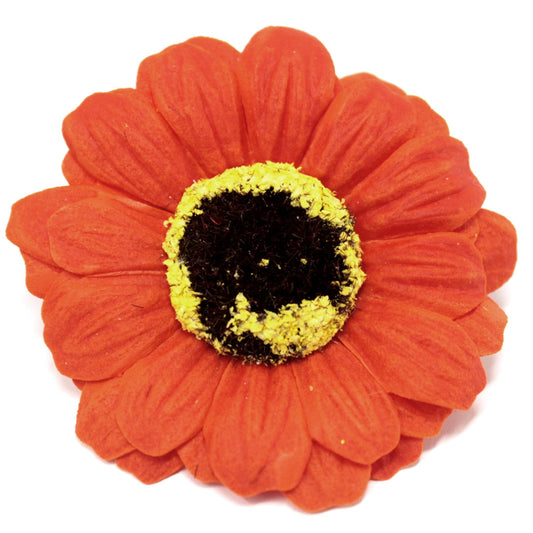 Fleur de tournesol médium déco artisanale - orange