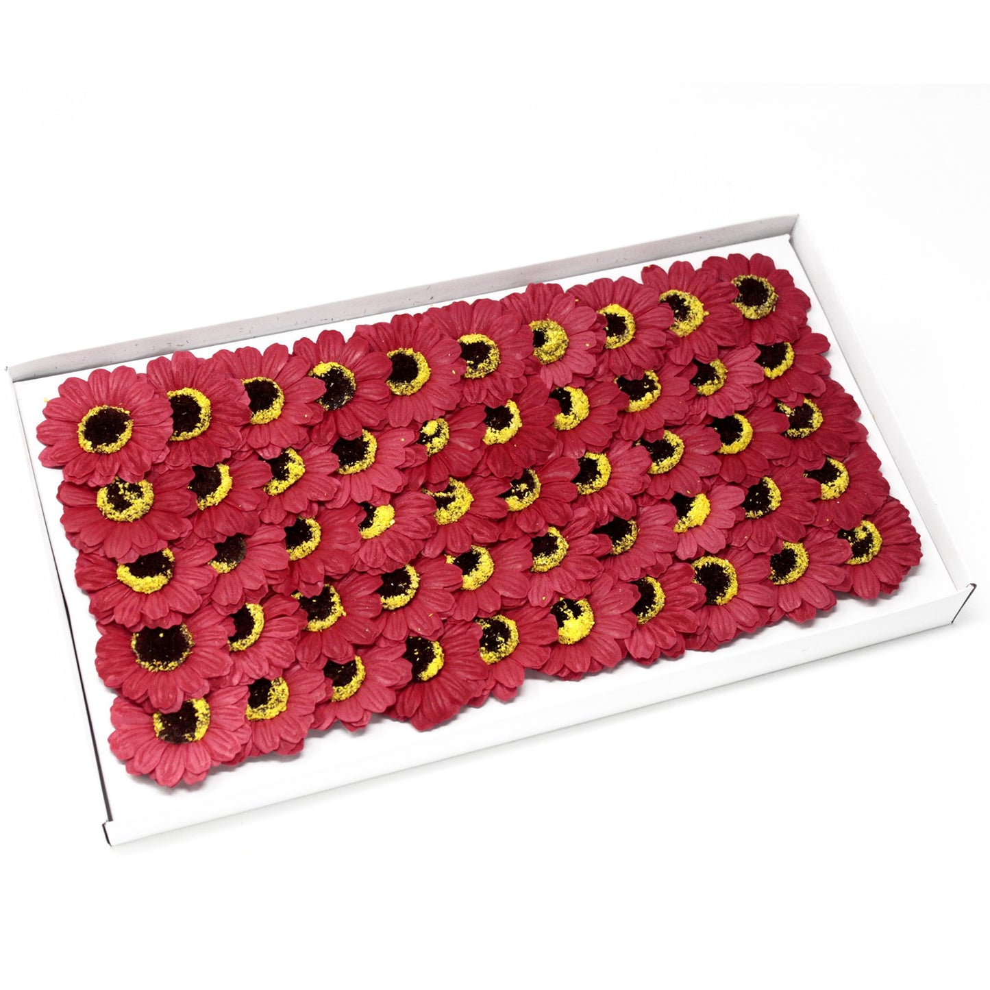 Sunflower flower medium deco crafts - red