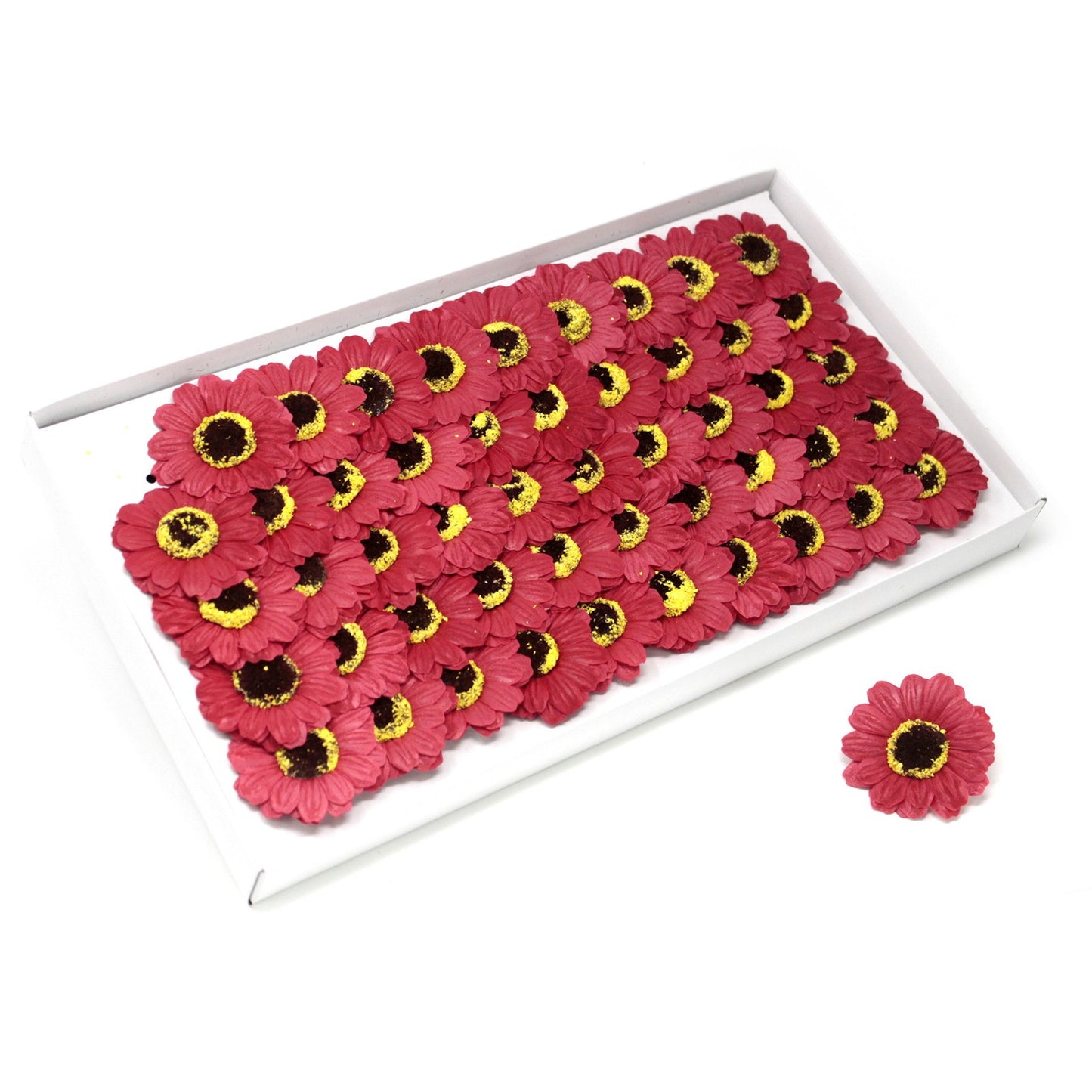 Sunflower flower medium deco crafts - red