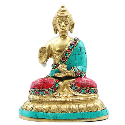 Figure de Bouddha en Laiton - Bendición - 15cm