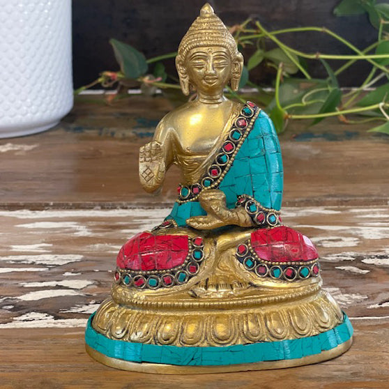 Figure de Bouddha en Laiton - Bendición - 15cm