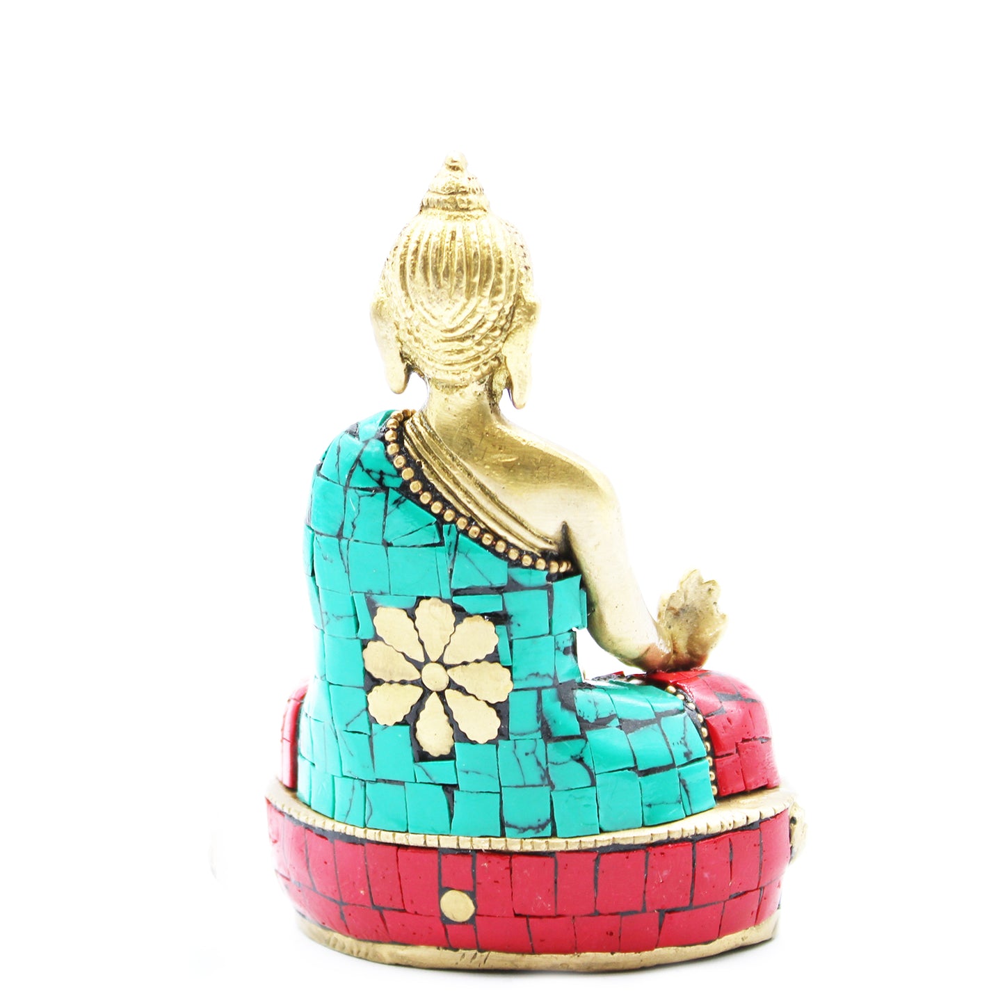 Figurine Bouddha en Laiton - Mano Abajo - 11,5 cm