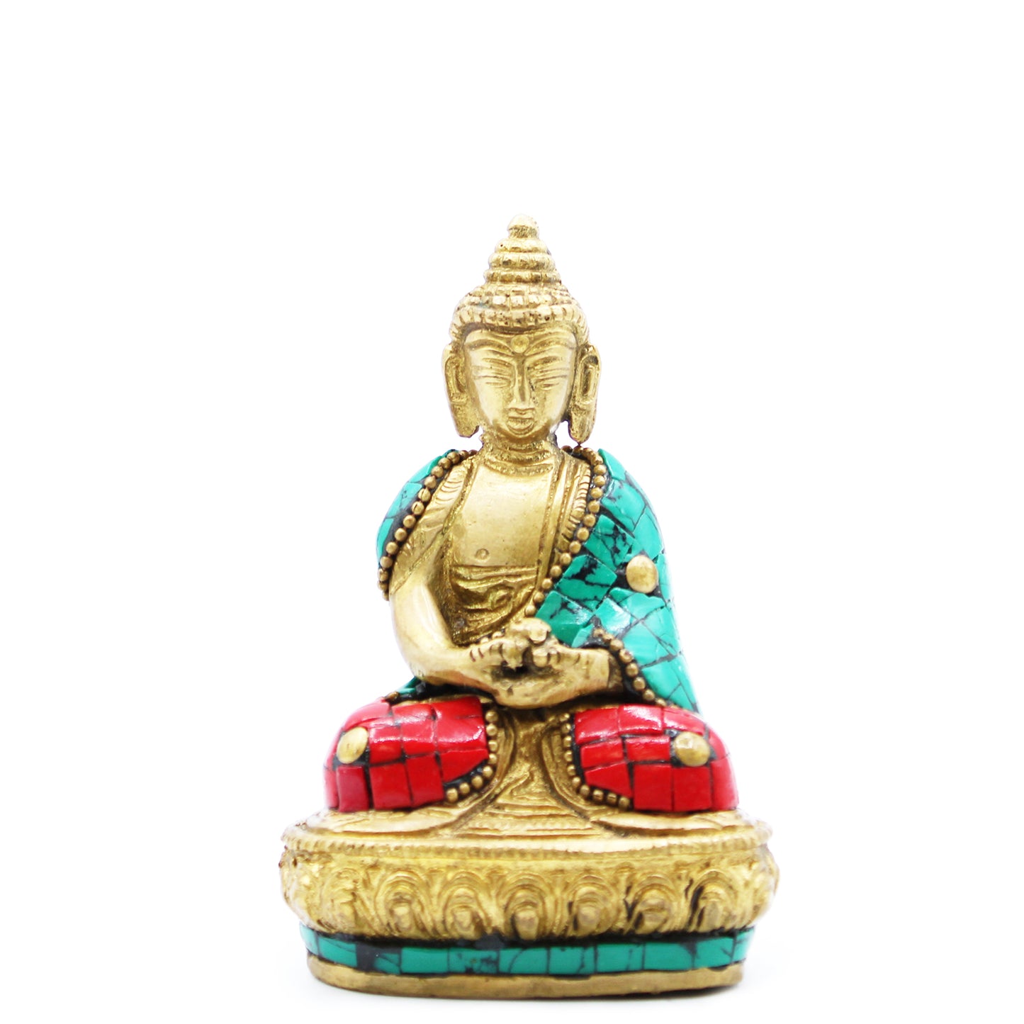 Figurine Bouddha en Laiton - Amitabha - 9,5 cm