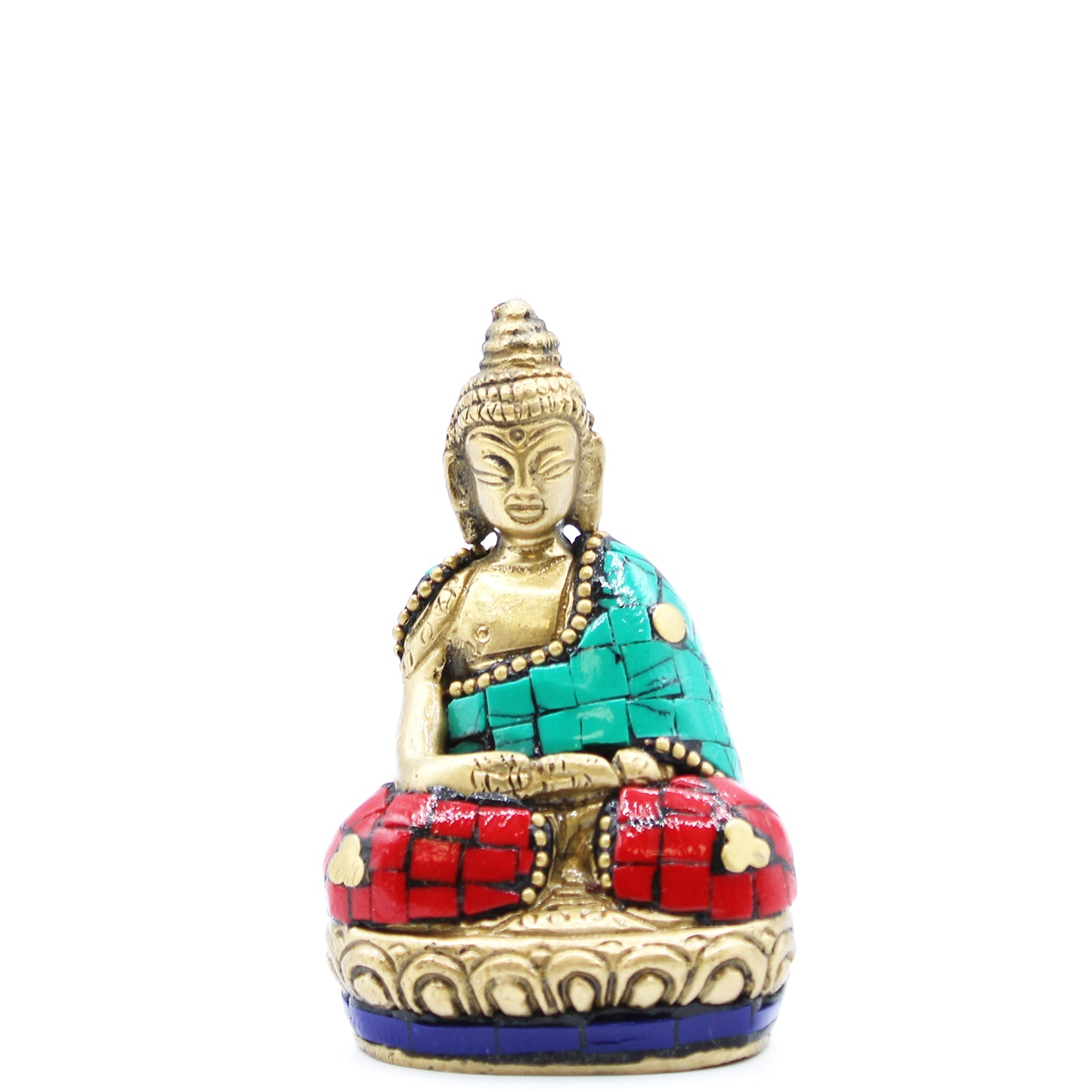 Figurine Bouddha Laton - Manos Arriba - 7,5 cm