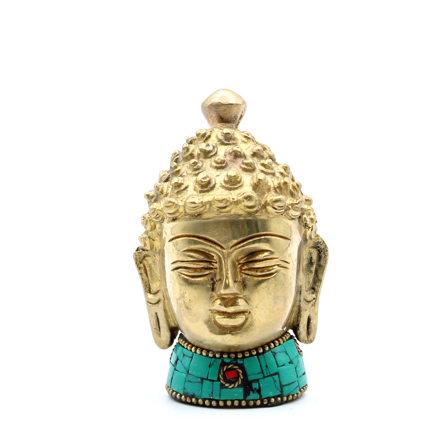 Brass Buddha Figure - Cabeza Med - 8 cm