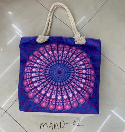 Poche Mandala avec Aile Cuerda - Bleu Violet