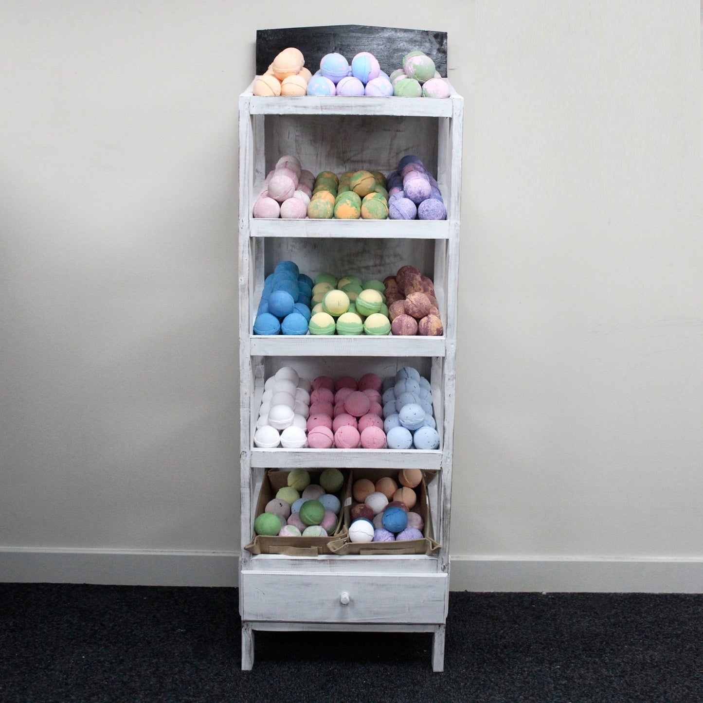 Bath Bomb 5 shelf display - White