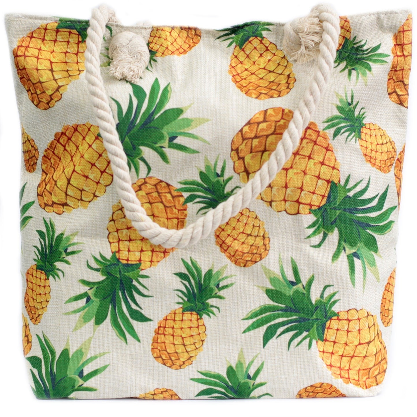 Cabas pochette avec aile - piñas tropicales