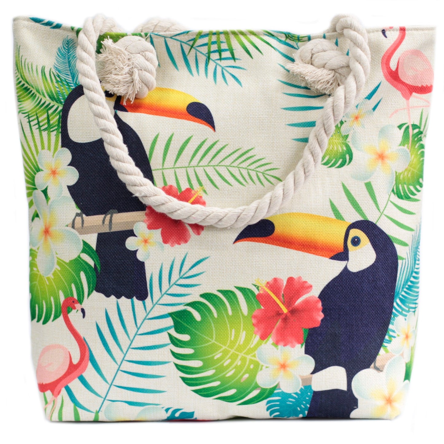 Shopper pocket with wing - tropical tucán