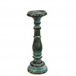 Medium candle holder - Turquois Gold