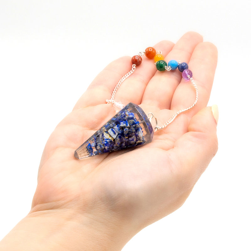 Pendule Chakra de Pouvoir Orgonite - Lapis