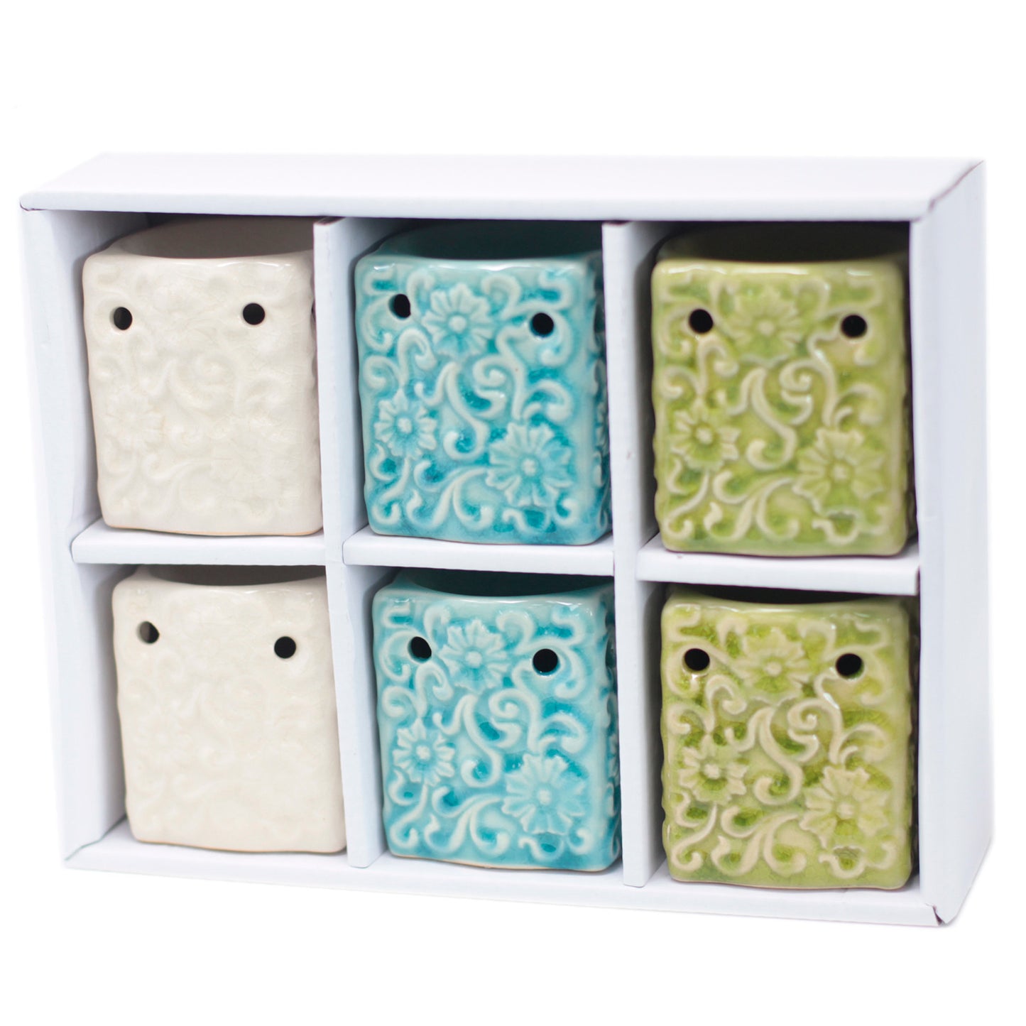 Classic Rustic Burner - Square Floral (Assorted Colors)