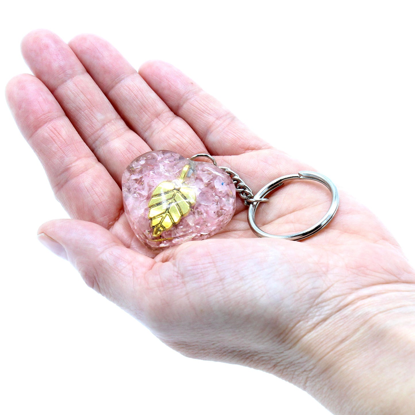 Power Orgonite Llaver - Rose Gold Hearts