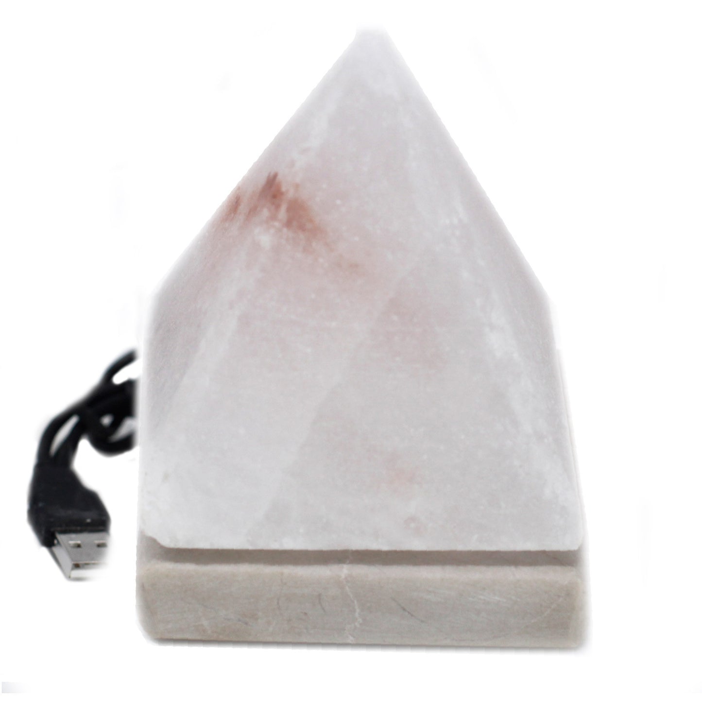 WHITE Pyramid USB salt lamp - 9 cm (multi)