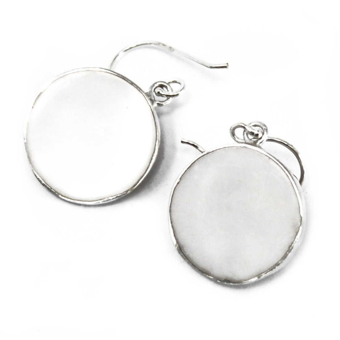 Aretes de Plata Árbol de la Vida 15mm - Madre Perla