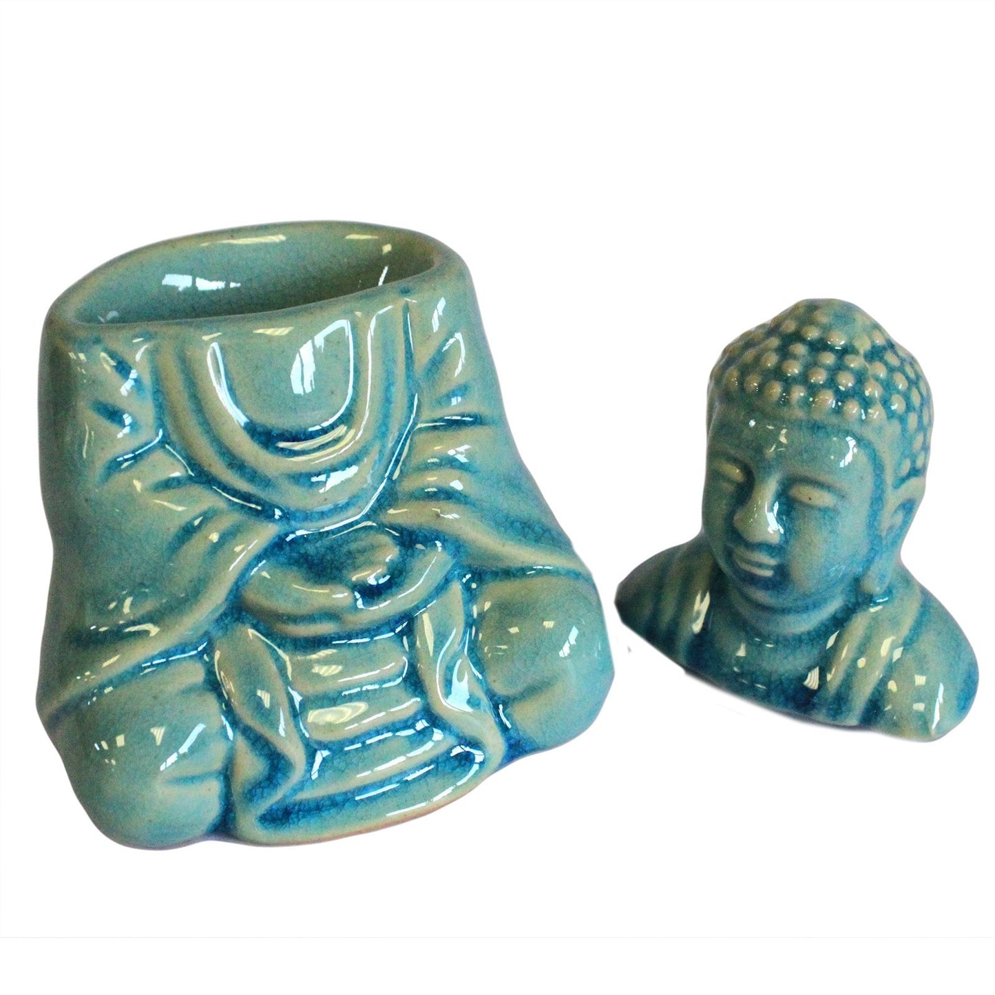 Quemador accepte Bouddha assis - bleu