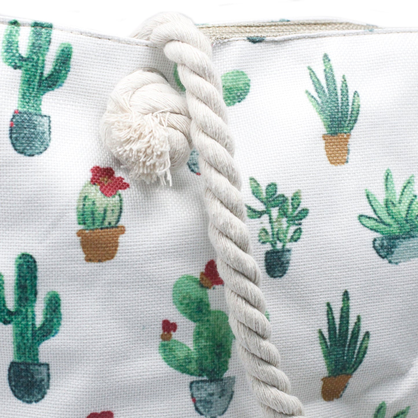 Shopper pocket with handle - Mini Cactus