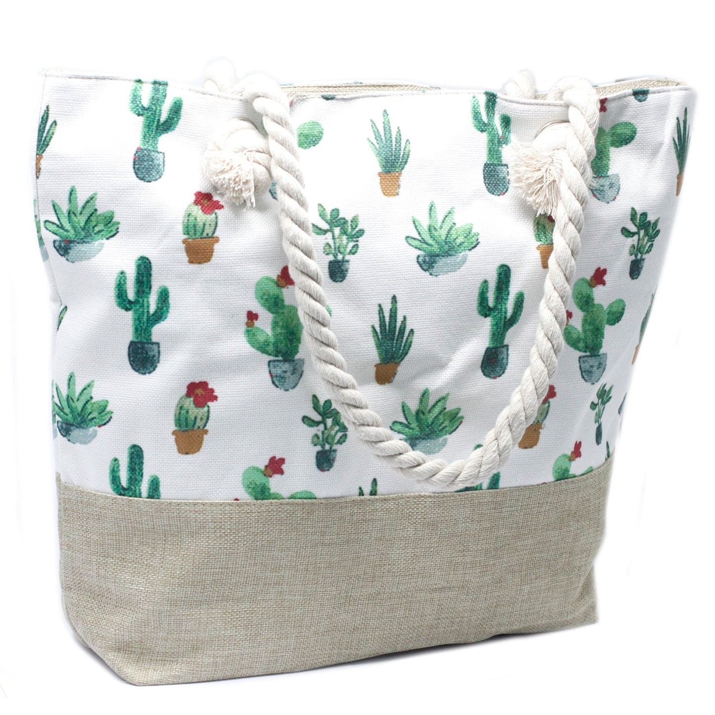 Shopper pocket with handle - Mini Cactus