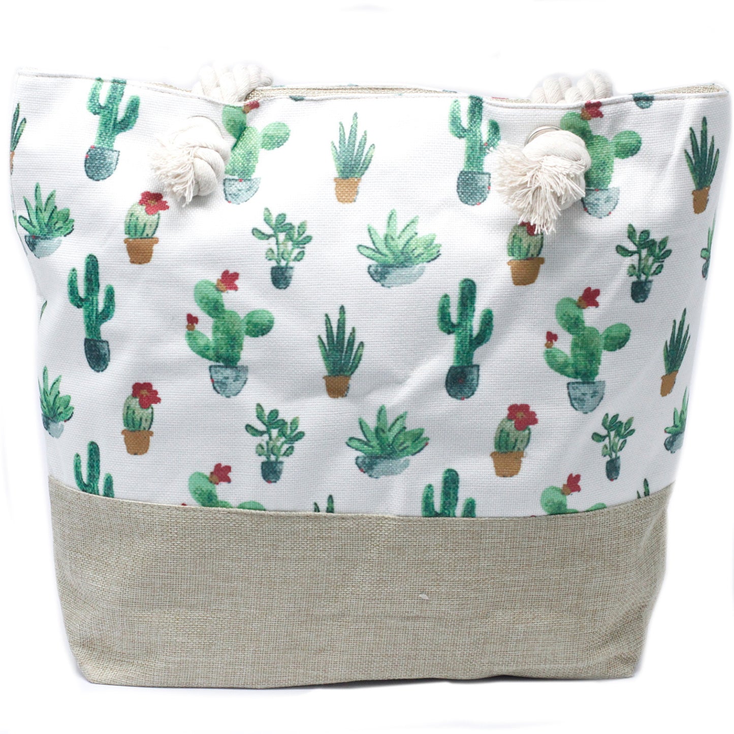 Shopper pocket with handle - Mini Cactus