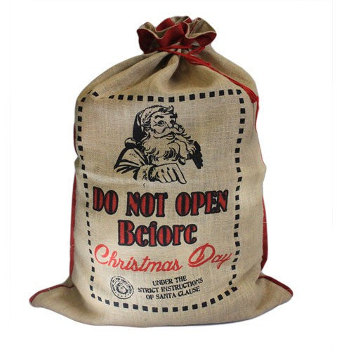 Santa yute bag - Do Not Open Before