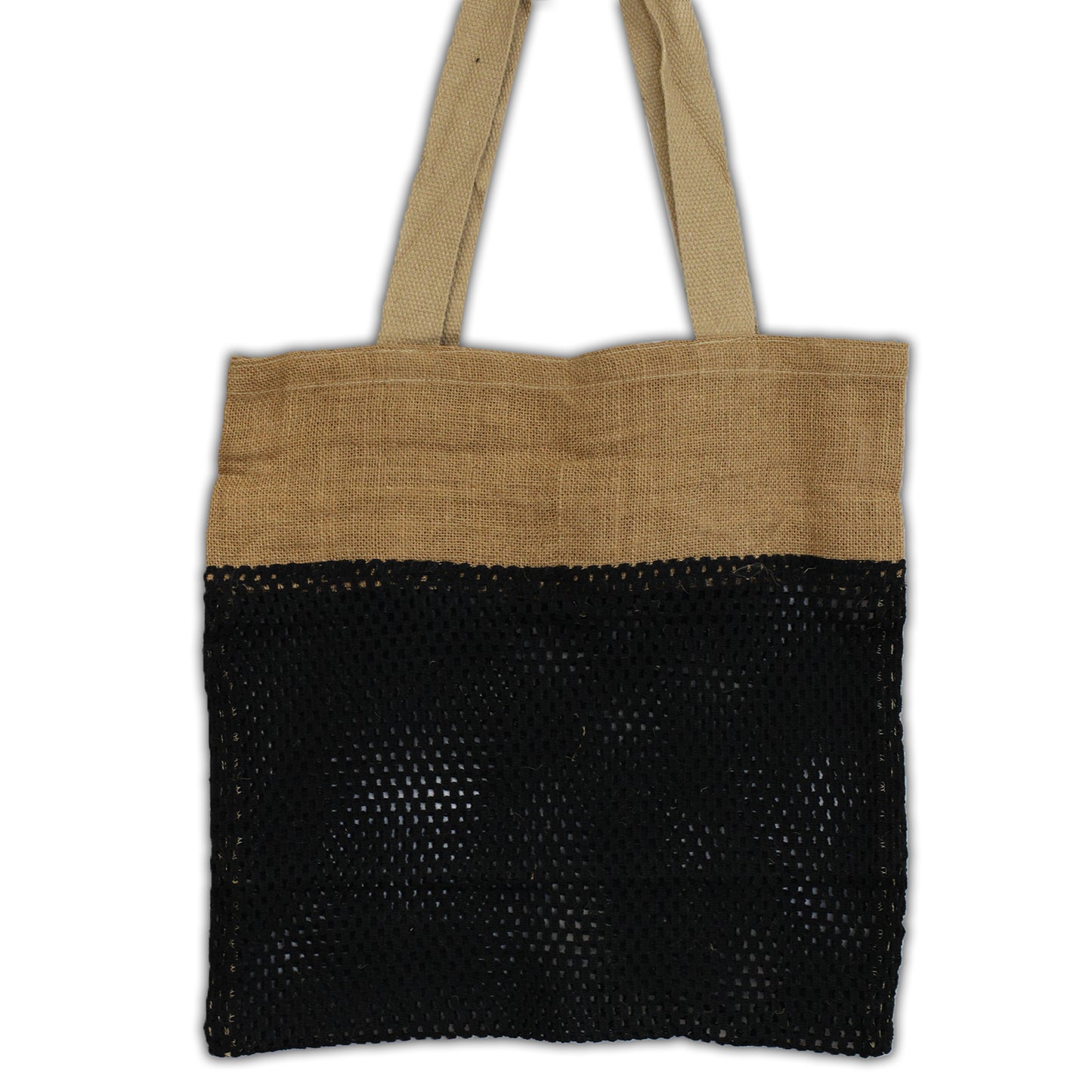 Puro Soft Yute Puro y Algodón Shopping Bag - Black