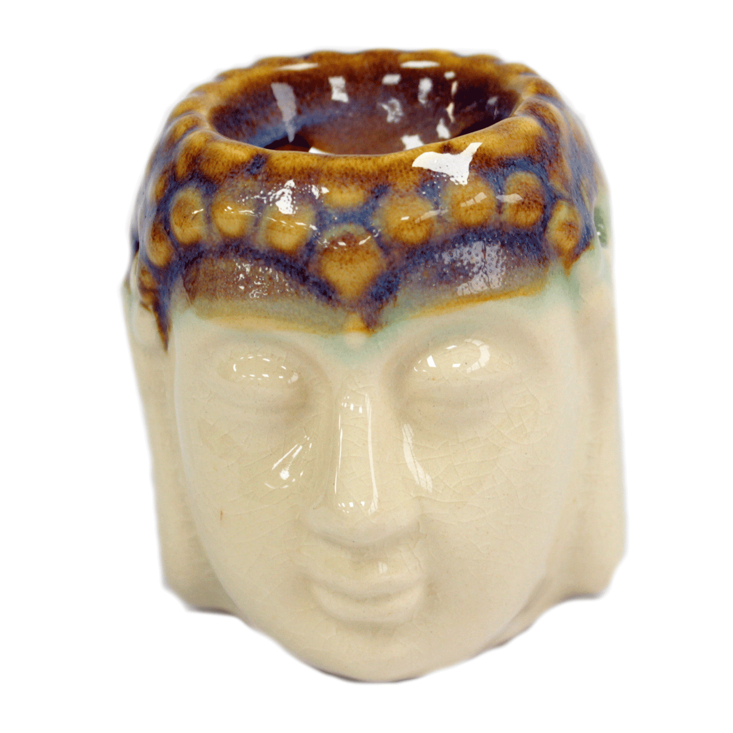 Burner accept Buddha face- Ivory and blue